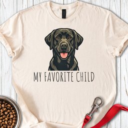My Favorite Child Black Lab T Shirt Gift For Dog Lover