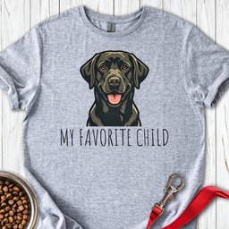 My Favorite Child Black Lab T Shirt Gift For Dog Lover