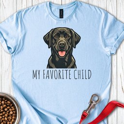 My Favorite Child Black Lab T Shirt Gift For Dog Lover