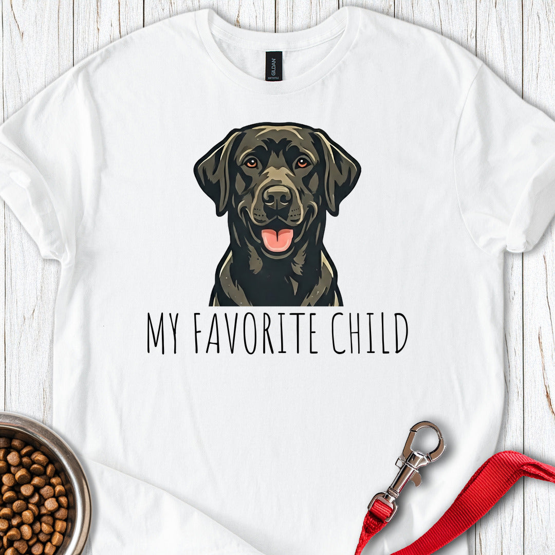 My Favorite Child Black Lab T Shirt Gift For Dog Lover