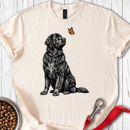 Newfoundland Butterfly T Shirt Gift For Dog Lover