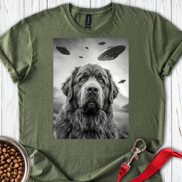 Newfoundland Ufo T Shirt Gift For Dog Lover