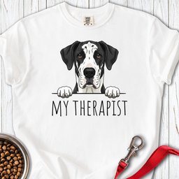Mantle Great Dane My Therapist Premium Tee Gift For Dog Lover