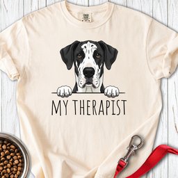 Mantle Great Dane My Therapist Premium Tee Gift For Dog Lover