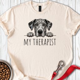 My Therapist Merle Great Dane T Shirt Gift For Dog Lover