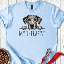 My Therapist Merle Great Dane T Shirt Gift For Dog Lover