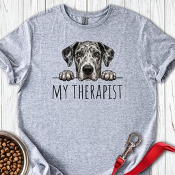My Therapist Merle Great Dane T Shirt Gift For Dog Lover