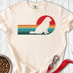 Newfoundland Retro Sunset Premium Tee Gift For Dog Lover