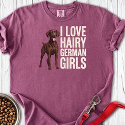 Liver German Shorthaired Pointer Hairy Girls Premium Tee Gift For Dog Lover