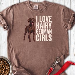 Liver German Shorthaired Pointer Hairy Girls Premium Tee Gift For Dog Lover