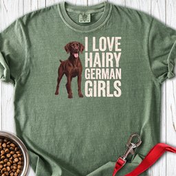Liver German Shorthaired Pointer Hairy Girls Premium Tee Gift For Dog Lover