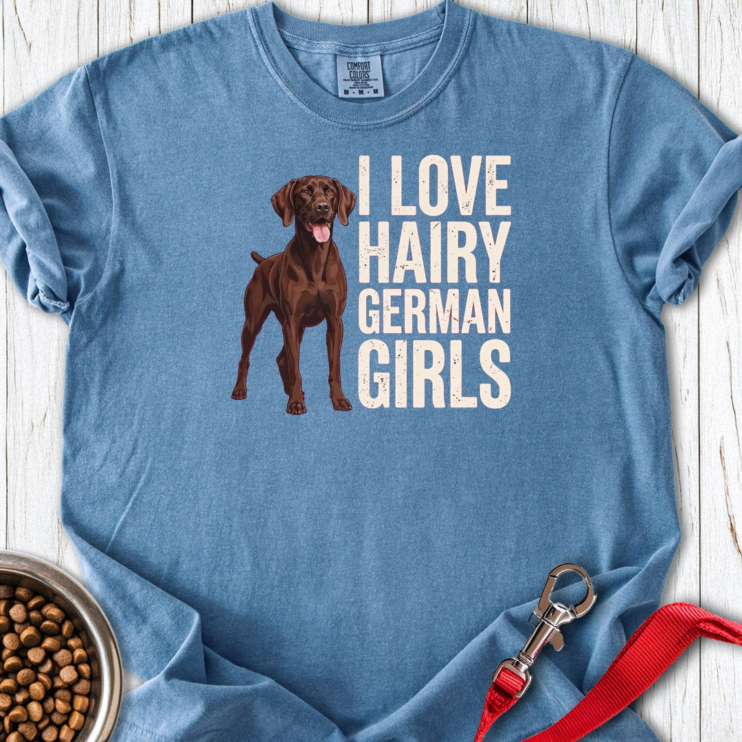 Liver German Shorthaired Pointer Hairy Girls Premium Tee Gift For Dog Lover