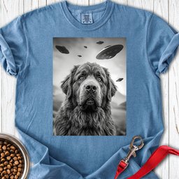 Newfoundland Ufo Premium Tee Gift For Dog Lover