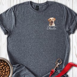 Personalized Subtle Chest Dog T Shirt Gift For Dog Lover