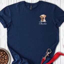 Personalized Subtle Chest Dog T Shirt Gift For Dog Lover