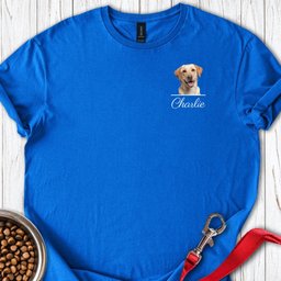 Personalized Subtle Chest Dog T Shirt Gift For Dog Lover