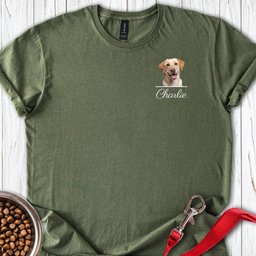 Personalized Subtle Chest Dog T Shirt Gift For Dog Lover