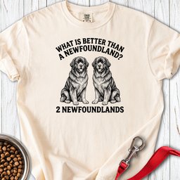 Newfoundland What Is Better Than One Premium Tee Gift For Dog Lover
