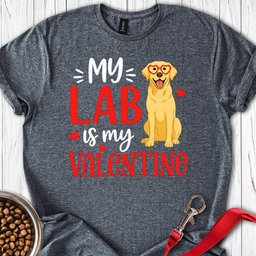 My Lab Is My Valentine T Shirt Gift For Dog Lover