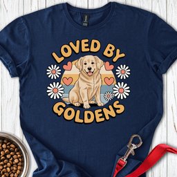 Loved By Golden Retrievers T Shirt Gift For Dog Lover