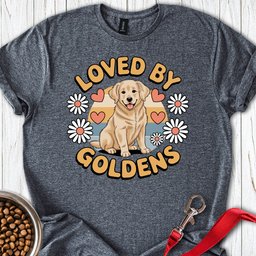 Loved By Golden Retrievers T Shirt Gift For Dog Lover