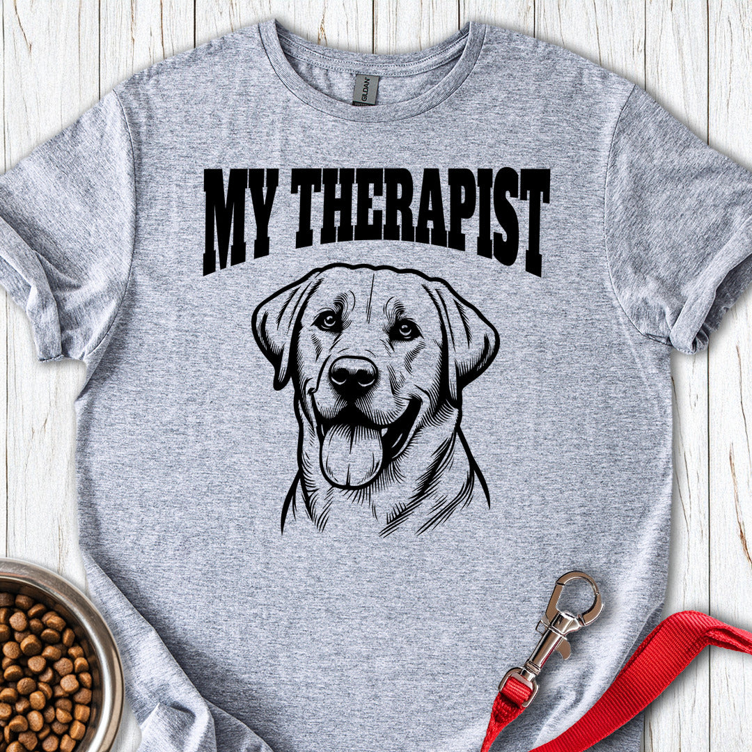 My Therapist Labrador T Shirt Gift For Dog Lover