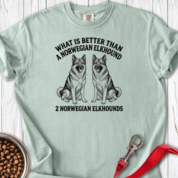 Norwegian Elkhound What Is Better Than One Premium Tee Gift For Dog Lover