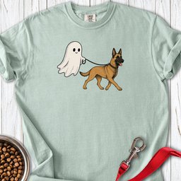 Malinois Ghost Halloween Premium Tee Gift For Dog Lover