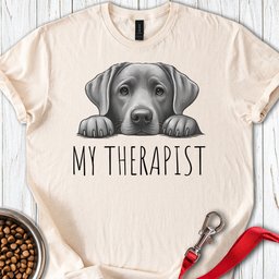 My Therapist Silver Lab T Shirt Gift For Dog Lover