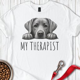 My Therapist Silver Lab T Shirt Gift For Dog Lover