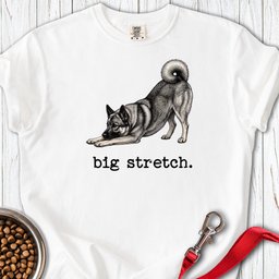 Norwegian Elkhound Big Stretch Premium Tee Gift For Dog Lover