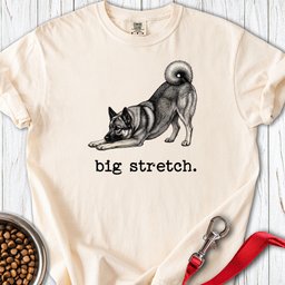 Norwegian Elkhound Big Stretch Premium Tee Gift For Dog Lover