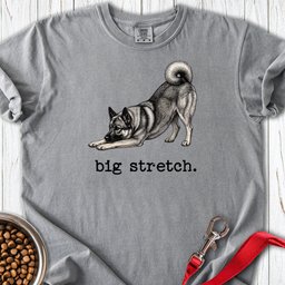 Norwegian Elkhound Big Stretch Premium Tee Gift For Dog Lover