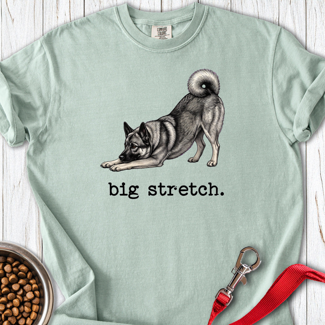 Norwegian Elkhound Big Stretch Premium Tee Gift For Dog Lover