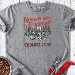 Norwegian Elkhound Zoomies Club Premium Tee Gift For Dog Lover
