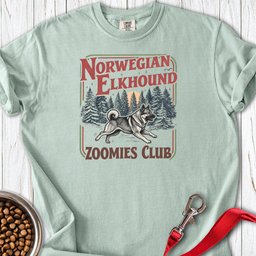 Norwegian Elkhound Zoomies Club Premium Tee Gift For Dog Lover