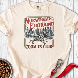Norwegian Elkhound Zoomies Club Premium Tee Gift For Dog Lover