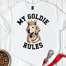 My Golden Retriever Rules T Shirt Gift For Dog Lover