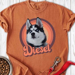 Personalized Dog Portrait Premium Tee Gift For Dog Lover