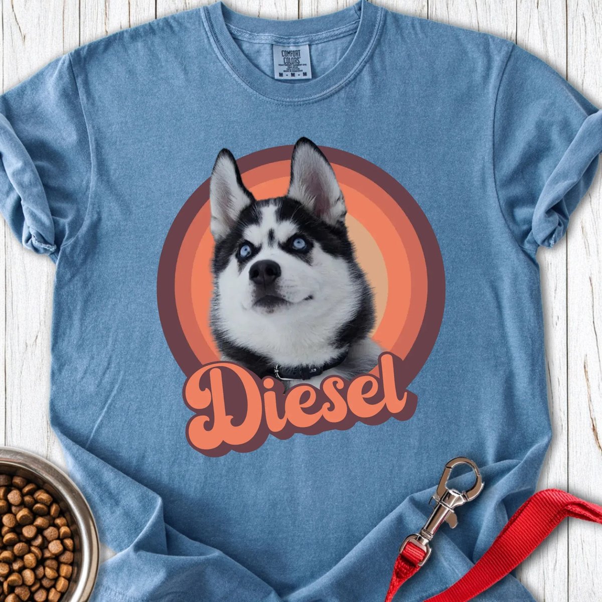 Personalized Dog Portrait Premium Tee Gift For Dog Lover