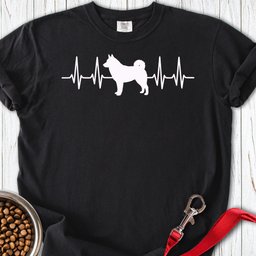 Norwegian Elkhound Heartbeat Premium Tee Gift For Dog Lover