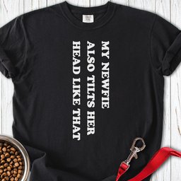 New Foundlander Tilts Her Head Premium Tee Gift For Dog Lover