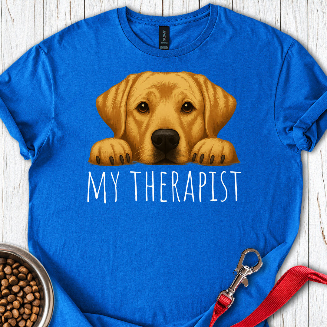My Therapist Yellow Lab T Shirt Gift For Dog Lover
