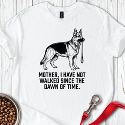Mother Walking German Shepherd T Shirt Gift For Mom