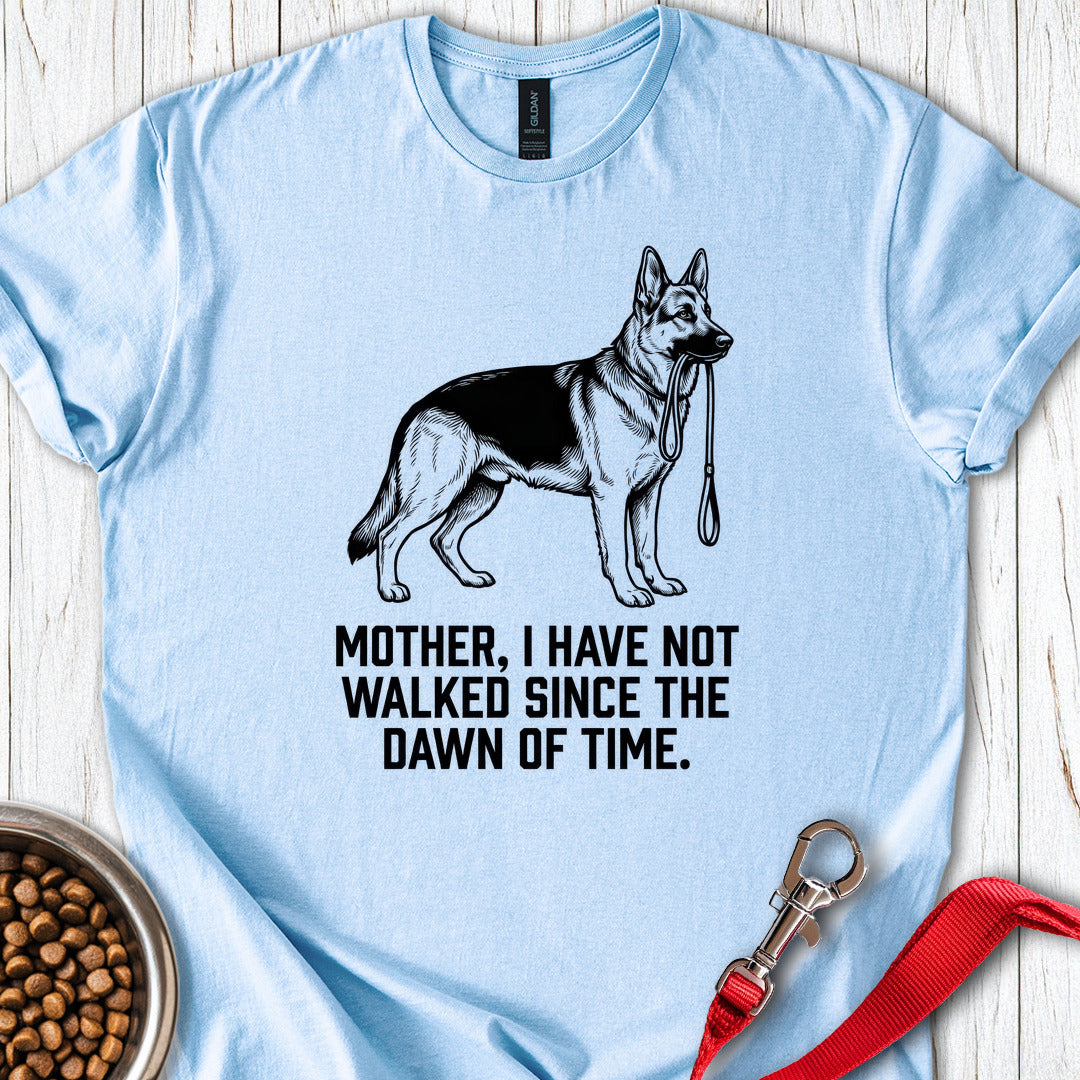 Mother Walking German Shepherd T Shirt Gift For Mom