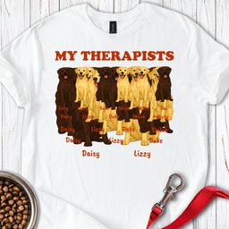 Personalized Therapist Labrador T Shirt Gift For Dog Lover