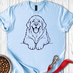 Newfoundland Lineart T Shirt Gift For Dog Lover