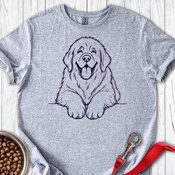 Newfoundland Lineart T Shirt Gift For Dog Lover