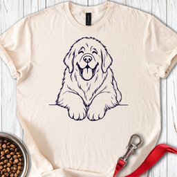 Newfoundland Lineart T Shirt Gift For Dog Lover