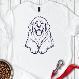 Newfoundland Lineart T Shirt Gift For Dog Lover